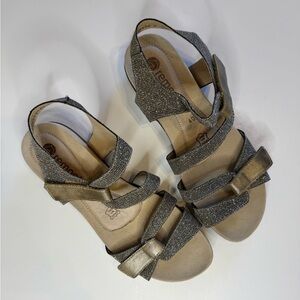 Remonte Sparkly Gold Sandals